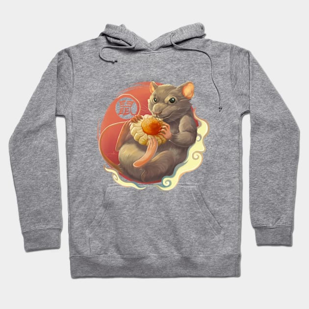 Year of the Rat Hoodie by Jennifer Teh Art